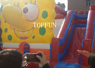 पीला 0.55 मिमी पीवीसी तिरपाल Inflatable कूदते महल Spongebob CE के साथ