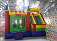 आउटडोर मनोरंजन पार्क 6 x 5 मीटर पीवीसी तिरपाल स्लाइड के साथ Inflatable उछाल वाले महल