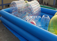 कस्टम डबल पाइप अजीब Inflatable स्विमिंग पूल पानी चलने गेंद रोलर