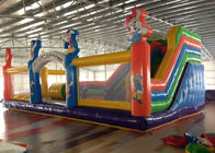 बड़ी स्लाइड आग के साथ Inflatable मनोरंजन पार्क - पार्टी के लिए प्रतिरोधी