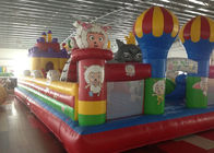 मजेदार पीवीसी Inflatable खेल खेल, परिवार के लिए लाल इनडोर Inflatable खेल का मैदान