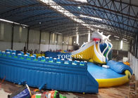 वाटर पार्क के लिए वाणिज्यिक रोमांचक ब्लू Inflatable स्विमिंग पूल