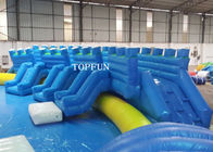वाटर पार्क के लिए वाणिज्यिक रोमांचक ब्लू Inflatable स्विमिंग पूल