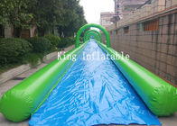 आउटडोर विशालकाय पीवीसी Inflatable पर्ची एन स्लाइड / पानी स्लाइड शहर के वयस्कों के लिए 100 मीटर शहर स्लाइड