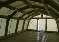 ग्रीन पीवीसी तिरपाल सैन्य Inflatable घटना तम्बू सीई प्रमाणन 40 मीटर X 10 मीटर X 6 मी