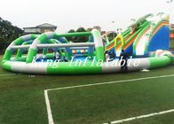 मगरमच्छ स्लाइड के साथ आउटडोर विशालकाय Inflatable पानी पार्क 30 मीटर व्यास लगातार ब्लोअर