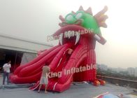 वयस्कों के लिए अधिकांश मॉडल पीवीसी के साथ सुंदर लाल ड्रैगन Inflatable पानी स्लाइड