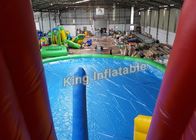 डायनासोर मनोरंजन पार्क स्लाइड स्विमिंग पूल के साथ अद्भुत Inflatable पानी पार्क