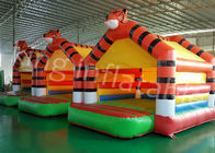 आउटडोर मनोरंजन के लिए 0.55 मिमी पीवीसी तिरपाल टाइगर Inflatable कूद महल