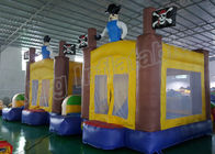 आउटडोर खेल का मैदान समुद्री डाकू Inflatable बच्चों कूदते महल पीला और नीला