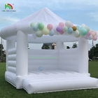 शादी के लिए सफेद inflatable बाउंसर महल इनडोर inflatable बाउंसर हाउस
