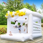बच्चे कूद रहे हैं स्लाइड सफेद inflatable शादी गेंद पिट पूल के साथ उछल घर