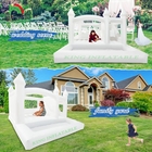 पिछवाड़े में पानी कूदने वाला खिलौना सफेद महल बाउंसर आउटडोर और इनडोर पार्टी inflatable बाउंस हाउस बच्चों का महल