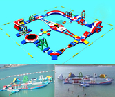वयस्कों के लिए तैरने वाला खेल एक्वा मज़ा inflatable पानी पार्क जल बाधा पाठ्यक्रम को उड़ाएं