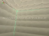 आउटडोर एलईडी लाइटिंग inflatable igloo फ्लैट टॉप सफेद बड़े inflatable शिविर तम्बू शादी पार्टी तम्बू