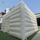 आउटडोर एलईडी लाइटिंग inflatable igloo फ्लैट टॉप सफेद बड़े inflatable शिविर तम्बू शादी पार्टी तम्बू