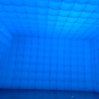 अनुकूलन योग्य रंग एलईडी प्रकाश व्यवस्था मोबाइल नाइट क्लब तम्बू नीला inflatable घन तम्बू पार्टी के लिए तम्बू