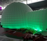 पार्टी के लिए 2 सुरंग प्रवेश कार्यक्रम के साथ नया डिजाइन आउटडोर विशाल इग्लू एलईडी inflatable गुंबद तम्बू