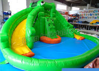 बच्चों के लिए कस्टम मगरमच्छ थीम पानी स्लाइड Inflatable स्पलैश पीवीसी