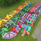 वयस्कों और बच्चों के खेलने के लिए विशालकाय आउटडोर Inflatable बाधा कोर्स