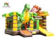 अनुकूलित आकार डायनासोर स्लाइड के साथ Inflatable उछाल हाउस / बच्चा बाउंसी कैसल