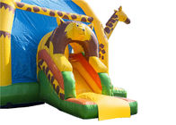 4 में 1 जिराफ Inflatable कूद महल स्लाइड और बाधा के साथ आउटडोर के लिए