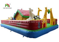 Inflatable पशु चिड़ियाघर कैसल परिवार मनोरंजन के लिए उछाल उछाल हाउस