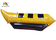 वाणिज्यिक ग्रेड पीला 3 सीटें Inflatable फ्लाई मत्स्य पालन नौकाओं / केले नाव नाव