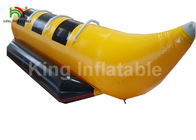 वाणिज्यिक ग्रेड पीला 3 सीटें Inflatable फ्लाई मत्स्य पालन नौकाओं / केले नाव नाव