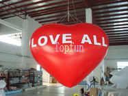 शादी समारोह / लाल दिल के आकार के लिए 0.2 मिमी पीवीसी हीलियम Inflatable विज्ञापन गुब्बारे
