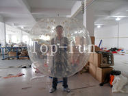 पीवीसी / टीपीयू तिरपाल इंसुलिटेबल बॉडी ज़ॉर्बिंग बबल बॉल, खेल के मैदान के लिए मानव रोलिंग बॉल