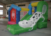 स्वनिर्धारित वाणिज्यिक Inflatable उछाल हाउस कॉम्बो लोगो मुद्रण / बच्चों के स्वर्ग मज़ा शहर के साथ
