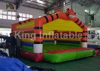 पीवीसी तिरपाल ऑरेंज टाइगर Inflatable कूदते बाउंसर कैसल आउटडोर मनोरंजन के लिए