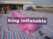 बैंगनी / नीले 0.9 मिमी पीवीसी Inflatable बिग एयर स्लाइड / सर्कल / पानी मज़ा के लिए बूँद