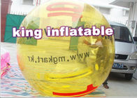 स्वनिर्धारित पीला Inflatable पानी की गेंद / लोगो के साथ पानी की गेंद पर Inflatable चलना