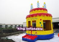 परिवार 4m व्यास के लिए हाथ drawed हैप्पी जन्मदिन का केक inflatable उछाल वाले महल