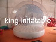 कस्टम स्पष्ट पीवीसी बुलबुला गुब्बारा Inflatable हिमपात ग्लोब तम्बू एयरटाइट बेस के साथ