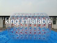 पानी पार्क के लिए 1.0 मिमी पीवीसी / TPU Inflatable बेलनाकार रोलर पारदर्शी पानी खिलौना