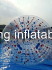 पानी पार्क के लिए 1.0 मिमी पीवीसी / TPU Inflatable बेलनाकार रोलर पारदर्शी पानी खिलौना
