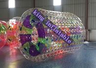 1.0 मिमी पीवीसी / TPU Inflatable पानी खिलौना 2.8 मीटर लंबी 2.4 मीटर व्यास पारदर्शी पानी रोलर