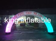 प्रचार के लिए ऑक्सफोर्ड फैब्रिक मैटेरियल inflatable विज्ञापन आर्क के साथ डिजिटल प्रिंटिंग एलईडी लाइट