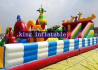 स्लाइड / कैसल और चढ़ाई के साथ मजेदार आउटडोर Inflatable मनोरंजन पार्क