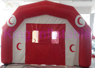 आउटडोर / इनडोर घटनाओं के लिए लाल / सफेद कस्टम पीवीसी Inflatable तम्बू सीई ब्लोअर