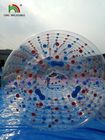 रंगीन डॉट्स / पानी रोलर के साथ बच्चों के लिए कस्टम Inflatable मज़ा रोलिंग खिलौना