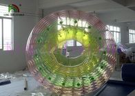 कस्टम इंद्रधनुष Inflatable पानी खिलौना / रोलर पीवीसी / TPU 2.4 mx 2.8 m हीट सील