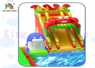 पूल के साथ बड़े Inflatable पानी का खेल का मैदान समुद्र पशु थीम मल्टी प्ले स्लाइड्स