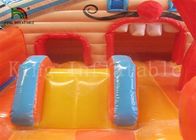 बच्चों के लिए स्लाइड के साथ रंगीन जोकर 0.55 मिमी पीवीसी Inflatable वाणिज्यिक उछाल सदनों