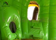 ग्रीन जंगल डिस्को थीम बच्चों के लिए स्लाइड अद्भुत मुद्रण के साथ उछाल वाले महल को उड़ा दें