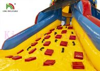 बच्चों के लिए चढ़ाई की दीवार के साथ पीवीसी रंगीन उड़ा हिंडोला सूखी स्लाइड टॉवर स्लाइड