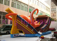 आउटडोर स्वर्ग मज़ा शहर के लिए टो लेन के साथ आउटडोर ऑक्टोपस inflatable नाव सूखी स्लाइड